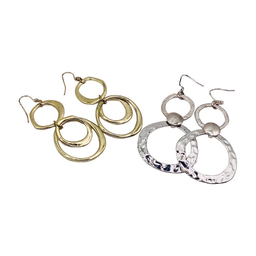 Charming Charlie dangling hoop earrings (2 pairs)